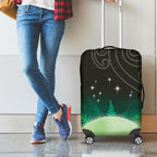 New Zealand Matariki Luggage Cover Pleiades Star Cluster Green Galaxy