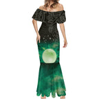 New Zealand Matariki Mermaid Dress Pleiades Star Cluster Green Galaxy