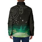 New Zealand Matariki Padded Jacket Pleiades Star Cluster Green Galaxy