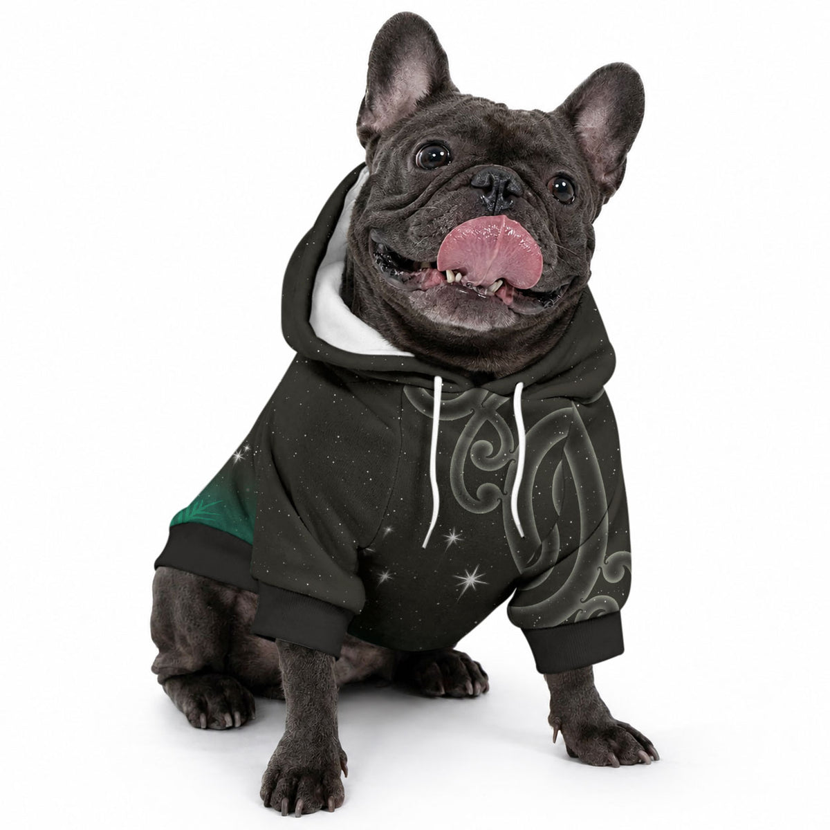 New Zealand Matariki Pet Hoodie Pleiades Star Cluster Green Galaxy