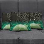 New Zealand Matariki Pillow Cover Pleiades Star Cluster Green Galaxy