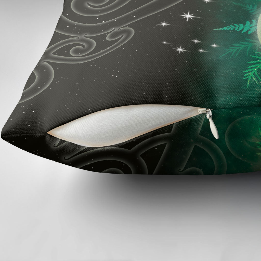 New Zealand Matariki Pillow Cover Pleiades Star Cluster Green Galaxy