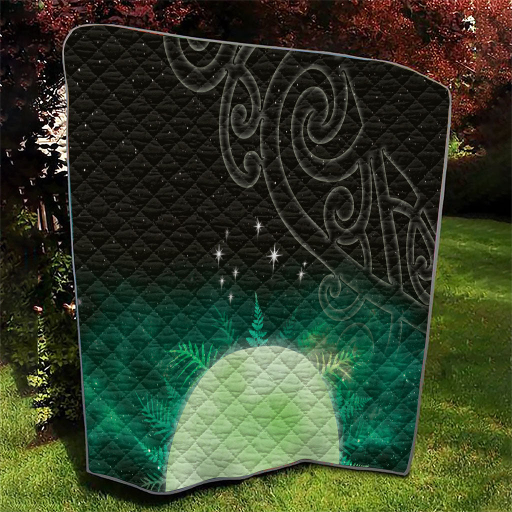 New Zealand Matariki Quilt Pleiades Star Cluster Green Galaxy