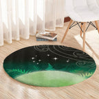 New Zealand Matariki Round Carpet Pleiades Star Cluster Green Galaxy