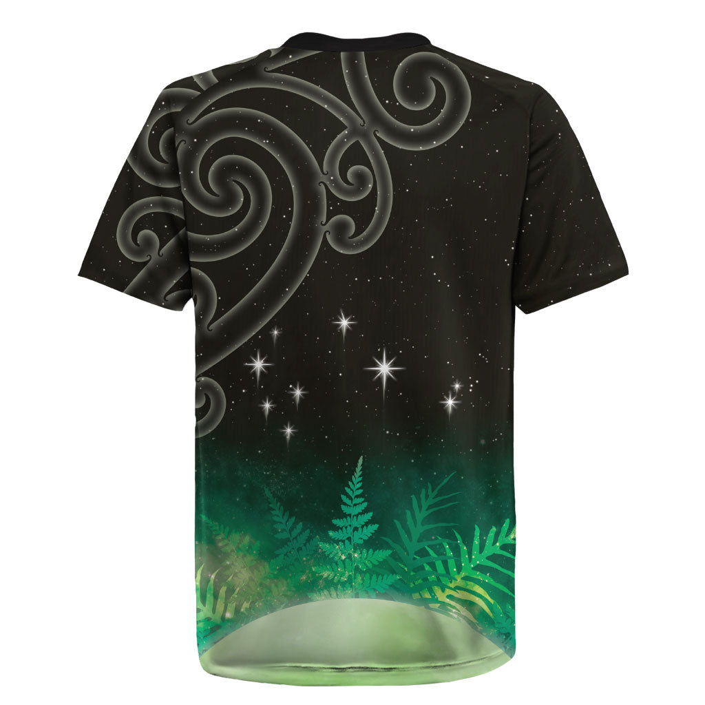 New Zealand Matariki Rugby Jersey Pleiades Star Cluster Green Galaxy