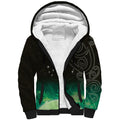 New Zealand Matariki Sherpa Hoodie Pleiades Star Cluster Green Galaxy