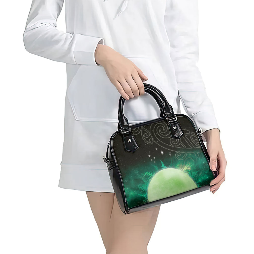 New Zealand Matariki Shoulder Handbag Pleiades Star Cluster Green Galaxy