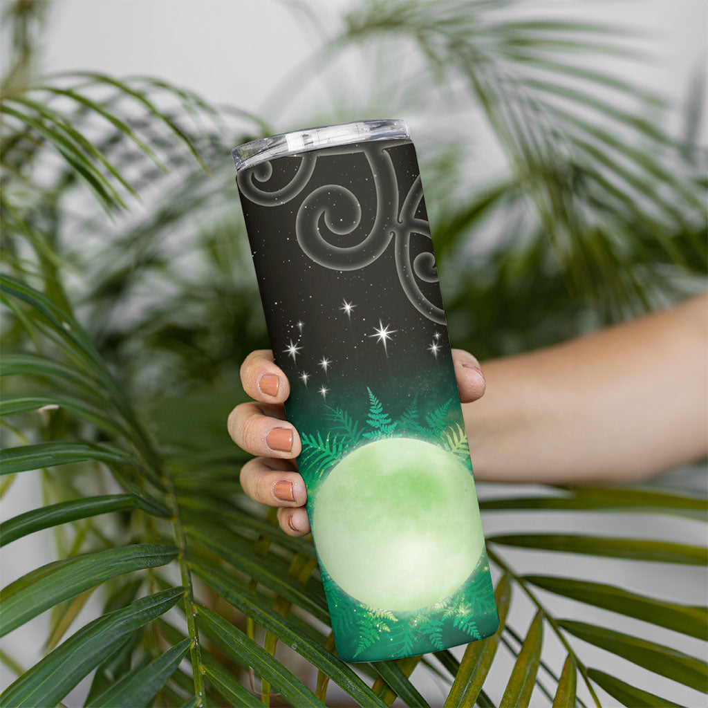 New Zealand Matariki Skinny Tumbler Pleiades Star Cluster Green Galaxy