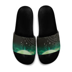 New Zealand Matariki Slide Sandals Pleiades Star Cluster Green Galaxy