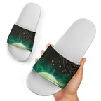 New Zealand Matariki Slide Sandals Pleiades Star Cluster Green Galaxy