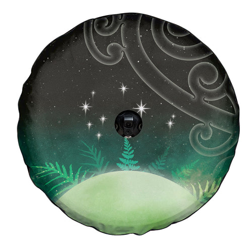 New Zealand Matariki Spare Tire Cover Pleiades Star Cluster Green Galaxy