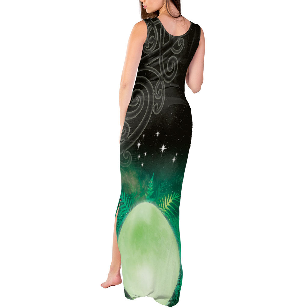 New Zealand Matariki Tank Maxi Dress Pleiades Star Cluster Green Galaxy