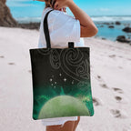 New Zealand Matariki Tote Bag Pleiades Star Cluster Green Galaxy