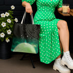 New Zealand Matariki Tote Bag Pleiades Star Cluster Green Galaxy