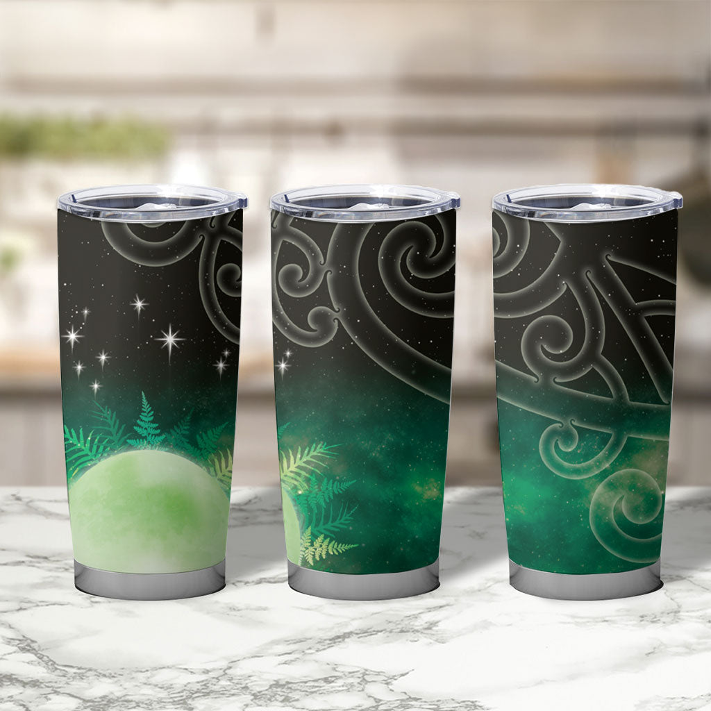 New Zealand Matariki Tumbler Cup Pleiades Star Cluster Green Galaxy