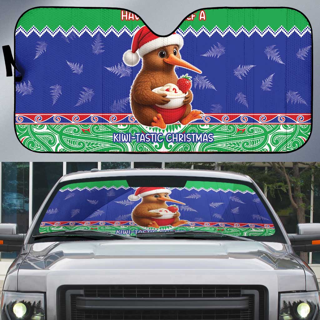 New Zealand Christmas Auto Sun Shade Have Yourself A Kiwi-tastic Christmas - Aussie Hoodie
