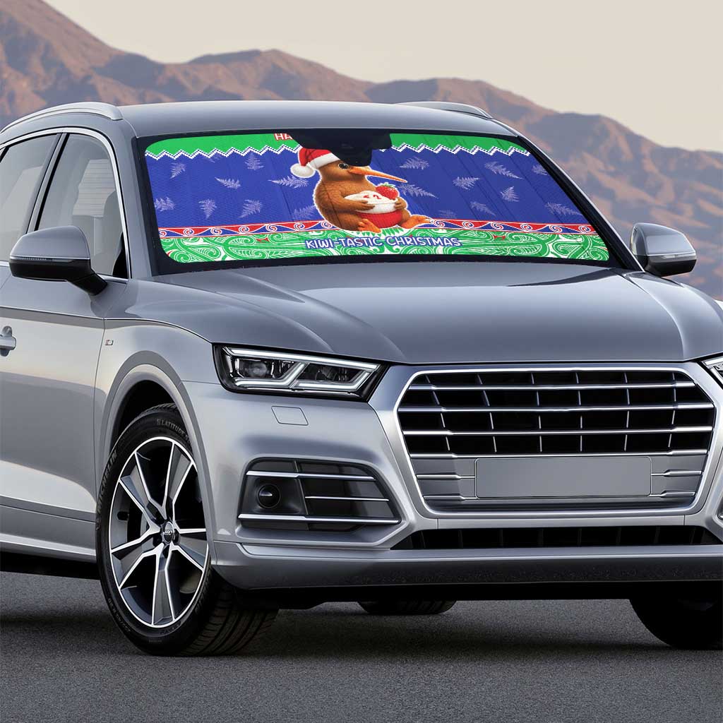 New Zealand Christmas Auto Sun Shade Have Yourself A Kiwi-tastic Christmas - Aussie Hoodie