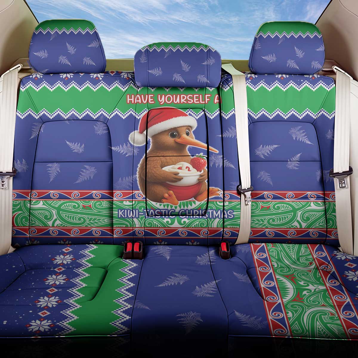 New Zealand Christmas Back Car Seat Cover Have Yourself A Kiwi-tastic Christmas - Aussie Hoodie