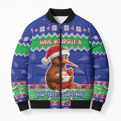 New Zealand Christmas Bomber Puffer Jacket Have Yourself A Kiwi-tastic Christmas - Aussie Hoodie
