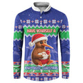 New Zealand Christmas Button Sweatshirt Have Yourself A Kiwi-tastic Christmas - Aussie Hoodie