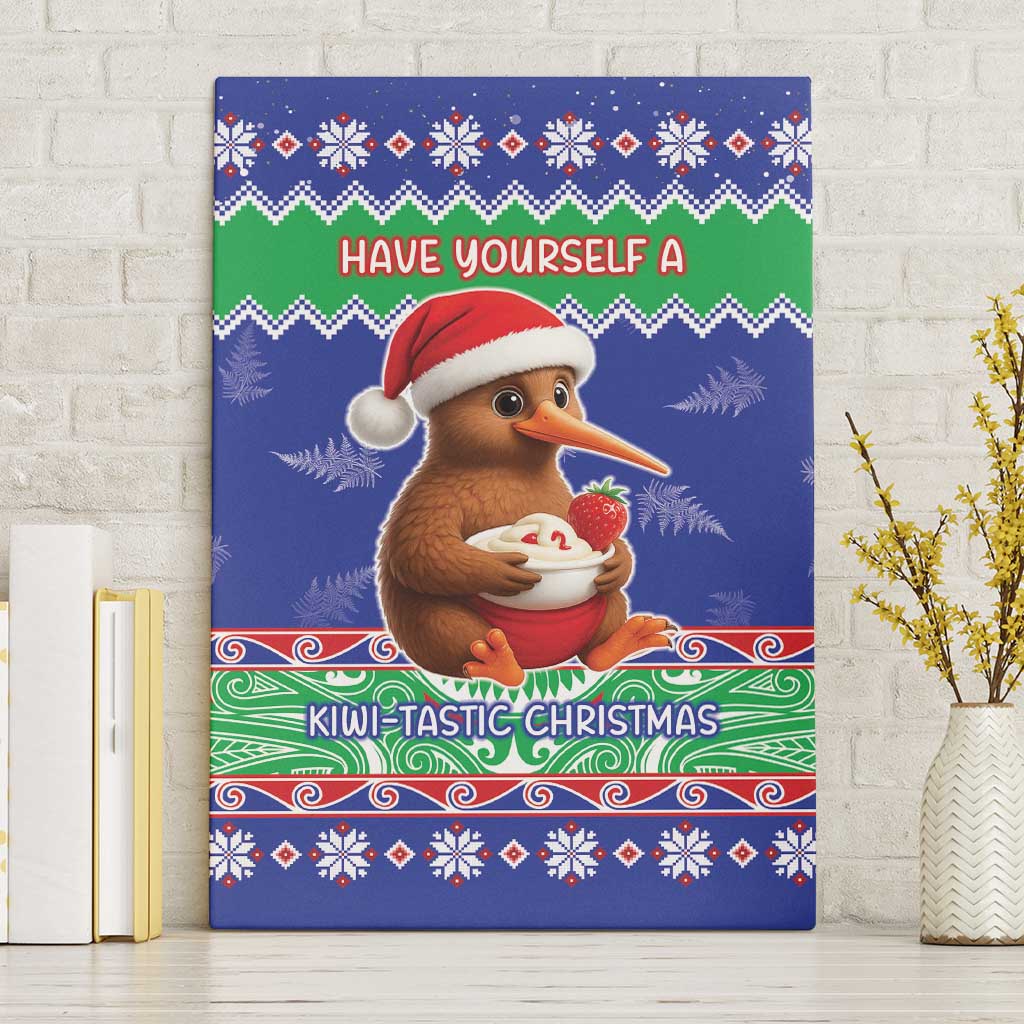 New Zealand Christmas Canvas Wall Art Have Yourself A Kiwi-tastic Christmas - Aussie Hoodie