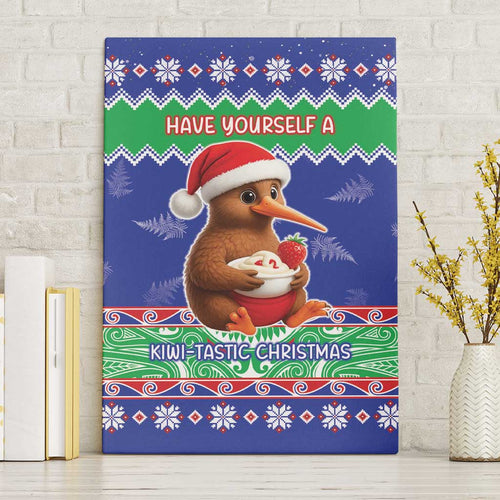 New Zealand Christmas Canvas Wall Art Have Yourself A Kiwi-tastic Christmas - Aussie Hoodie