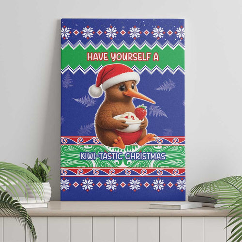 New Zealand Christmas Canvas Wall Art Have Yourself A Kiwi-tastic Christmas - Aussie Hoodie