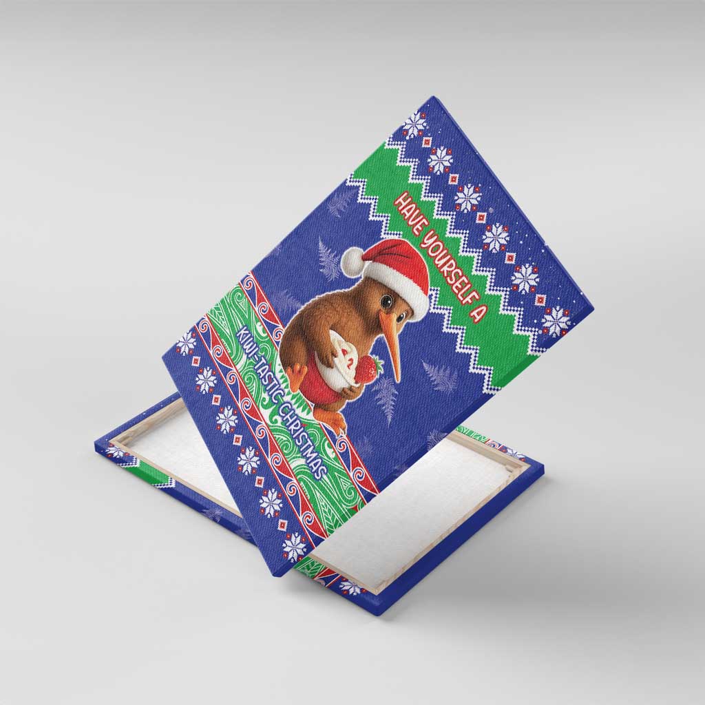 New Zealand Christmas Canvas Wall Art Have Yourself A Kiwi-tastic Christmas - Aussie Hoodie