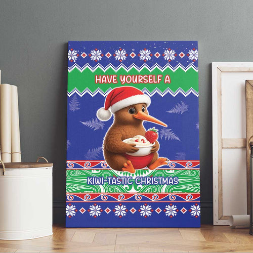 New Zealand Christmas Canvas Wall Art Have Yourself A Kiwi-tastic Christmas - Aussie Hoodie