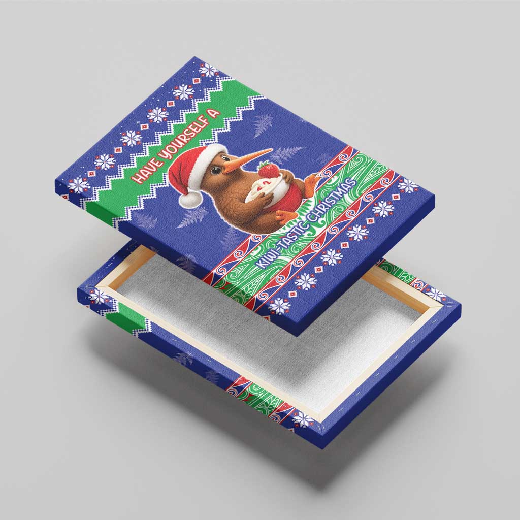 New Zealand Christmas Canvas Wall Art Have Yourself A Kiwi-tastic Christmas - Aussie Hoodie