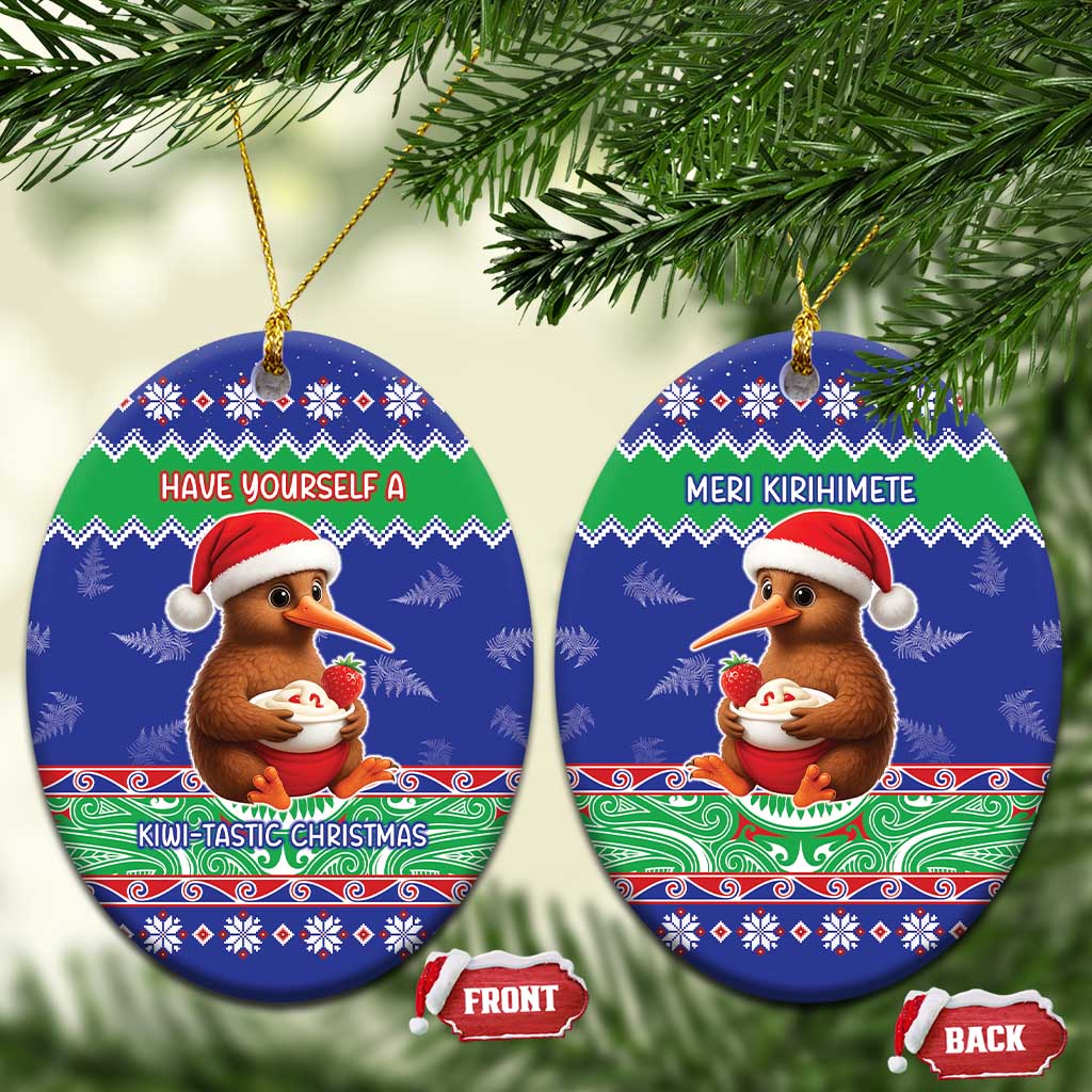 New Zealand Christmas Ceramic Ornament Have Yourself A Kiwi-tastic Christmas - Aussie Hoodie