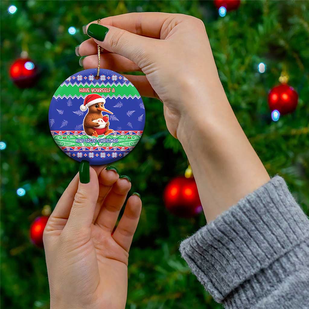 New Zealand Christmas Ceramic Ornament Have Yourself A Kiwi-tastic Christmas - Aussie Hoodie