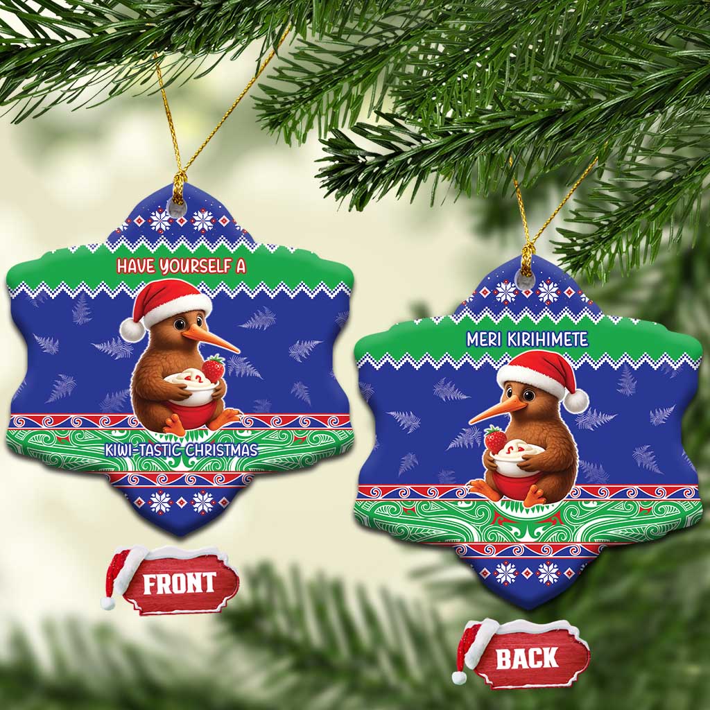 New Zealand Christmas Ceramic Ornament Have Yourself A Kiwi-tastic Christmas - Aussie Hoodie