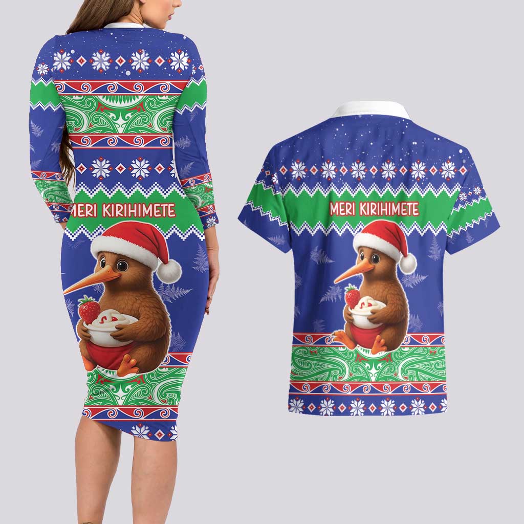 New Zealand Christmas Couples Matching Long Sleeve Bodycon Dress and Hawaiian Shirt Have Yourself A Kiwi-tastic Christmas - Aussie Hoodie