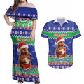 New Zealand Christmas Couples Matching Off Shoulder Maxi Dress and Hawaiian Shirt Have Yourself A Kiwi-tastic Christmas - Aussie Hoodie