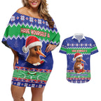 New Zealand Christmas Couples Matching Off Shoulder Short Dress and Hawaiian Shirt Have Yourself A Kiwi-tastic Christmas - Aussie Hoodie