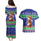 New Zealand Christmas Couples Matching Puletasi and Hawaiian Shirt Have Yourself A Kiwi-tastic Christmas - Aussie Hoodie
