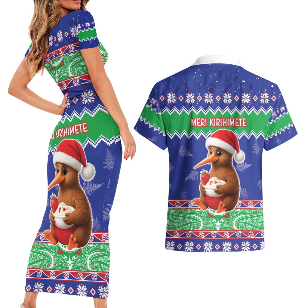New Zealand Christmas Couples Matching Short Sleeve Bodycon Dress and Hawaiian Shirt Have Yourself A Kiwi-tastic Christmas - Aussie Hoodie