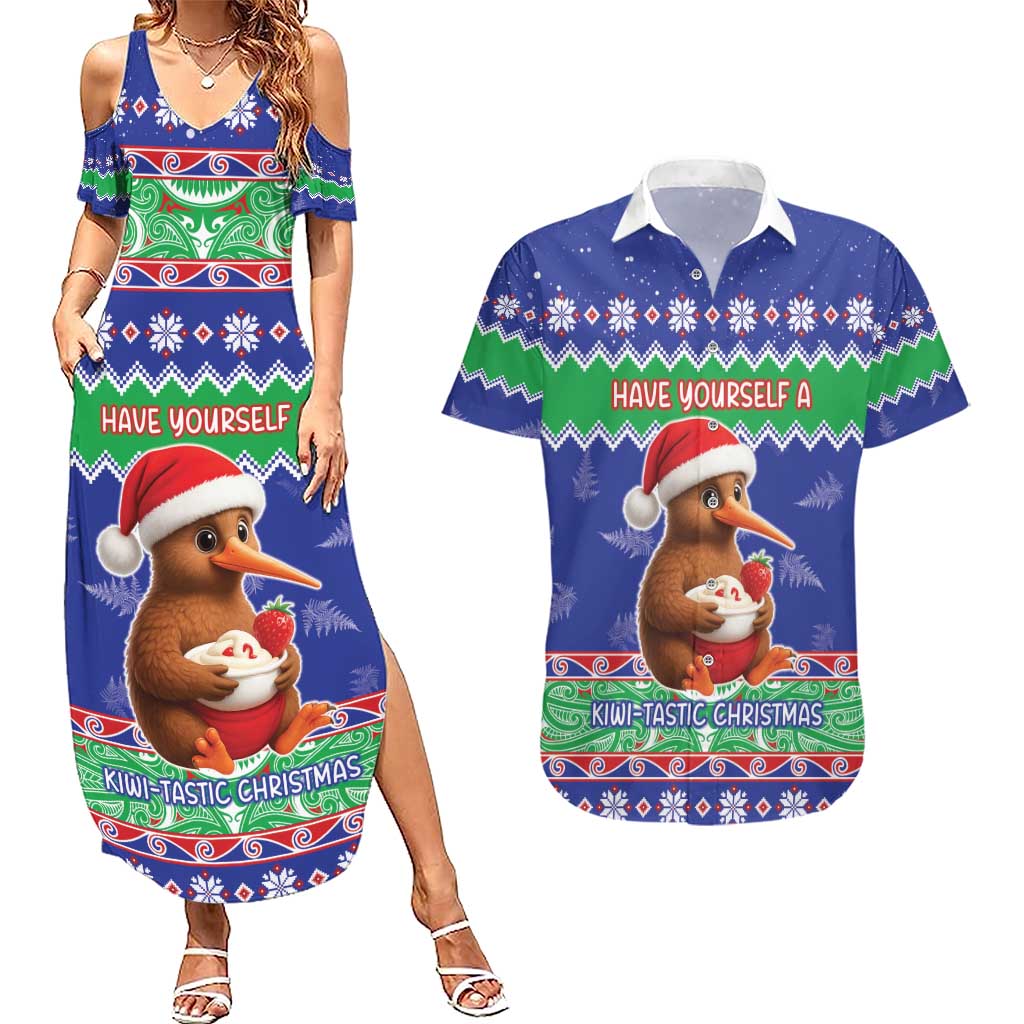New Zealand Christmas Couples Matching Summer Maxi Dress and Hawaiian Shirt Have Yourself A Kiwi-tastic Christmas - Aussie Hoodie