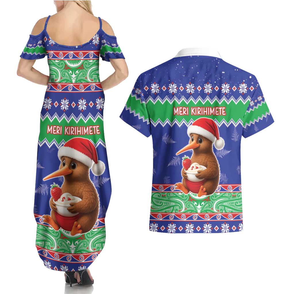 New Zealand Christmas Couples Matching Summer Maxi Dress and Hawaiian Shirt Have Yourself A Kiwi-tastic Christmas - Aussie Hoodie