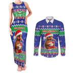 New Zealand Christmas Couples Matching Tank Maxi Dress and Long Sleeve Button Shirt Have Yourself A Kiwi-tastic Christmas - Aussie Hoodie