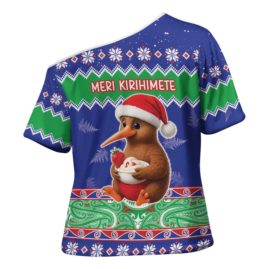 New Zealand Christmas Cross Shoulder Shirt Have Yourself A Kiwi-tastic Christmas - Aussie Hoodie