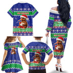 New Zealand Christmas Family Matching Off The Shoulder Long Sleeve Dress and Hawaiian Shirt Have Yourself A Kiwi-tastic Christmas - Aussie Hoodie