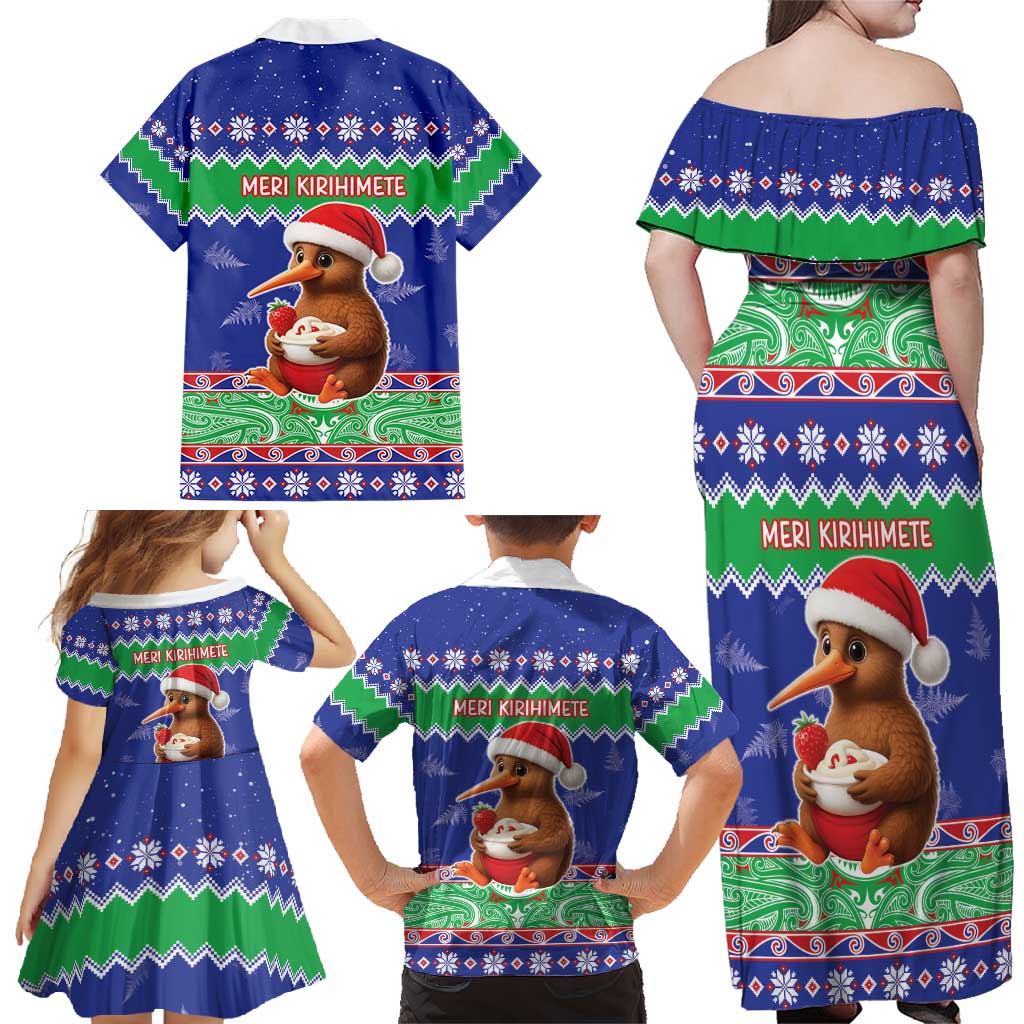 New Zealand Christmas Family Matching Off Shoulder Maxi Dress and Hawaiian Shirt Have Yourself A Kiwi-tastic Christmas - Aussie Hoodie