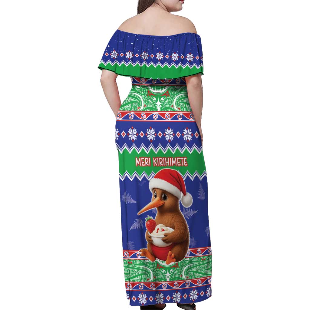 New Zealand Christmas Family Matching Off Shoulder Maxi Dress and Hawaiian Shirt Have Yourself A Kiwi-tastic Christmas - Aussie Hoodie