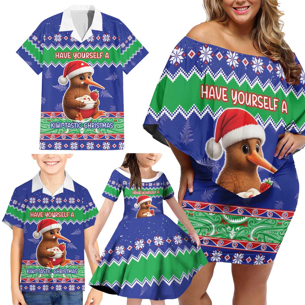 New Zealand Christmas Family Matching Off Shoulder Short Dress and Hawaiian Shirt Have Yourself A Kiwi-tastic Christmas - Aussie Hoodie