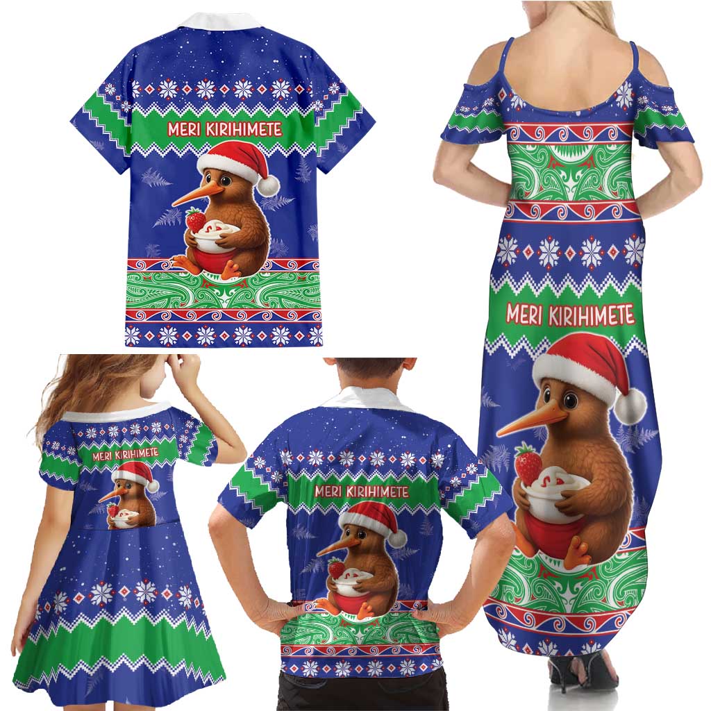 New Zealand Christmas Family Matching Summer Maxi Dress and Hawaiian Shirt Have Yourself A Kiwi-tastic Christmas - Aussie Hoodie