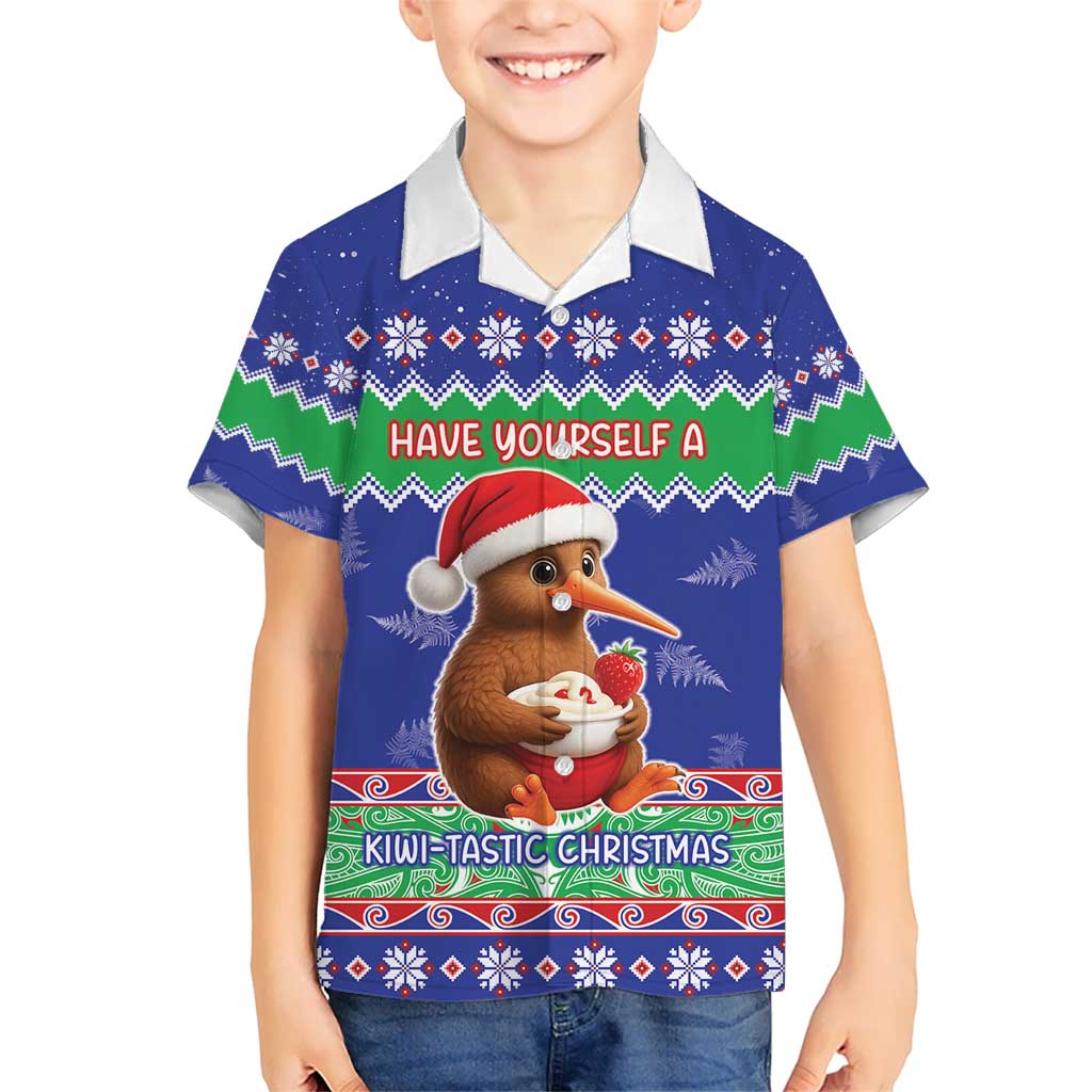 New Zealand Christmas Kid Hawaiian Shirt Have Yourself A Kiwi-tastic Christmas - Aussie Hoodie