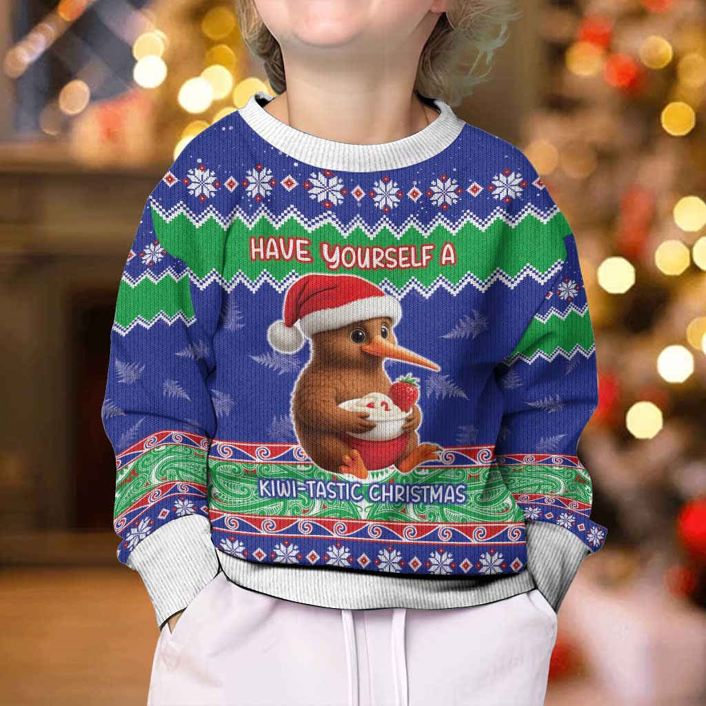 New Zealand Christmas Kid Ugly Christmas Sweater Have Yourself A Kiwi-tastic Christmas - Aussie Hoodie