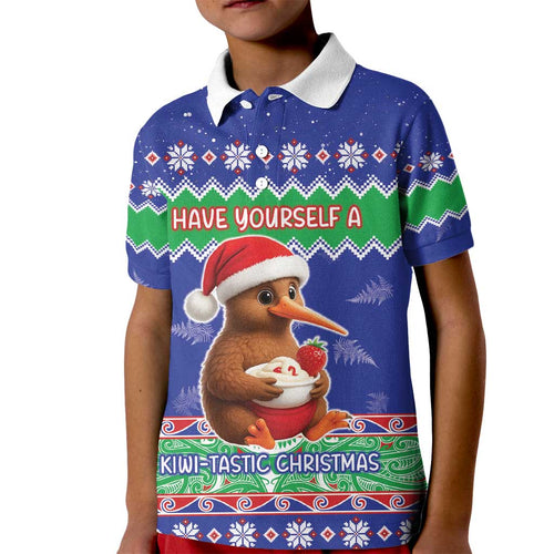 New Zealand Christmas Kid Polo Shirt Have Yourself A Kiwi-tastic Christmas - Aussie Hoodie